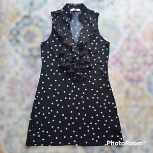 WHITE House Black Market polka dot blouse